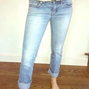 Uniqlo jeans.  Bum flattering.